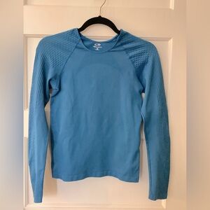 Champion Bright Blue Performance Top with ribbing detail
